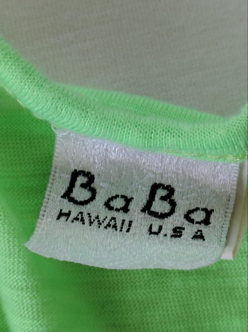 Baba Women’s Neon Green Tropical Palm Tank Top Size M - Picture 4 of 6